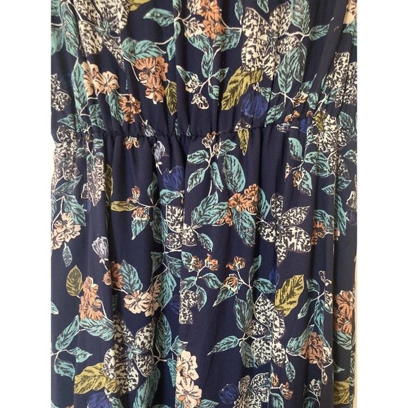 Angie Small Shorts Romper Dress Blue Floral Boho Peasant festival Casual New - Picture 5 of 8